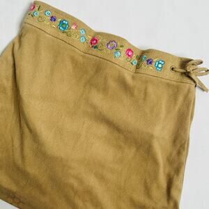Vintage TCP The Children's Place Faux Suede Skort w/ Embroidered Waistband Sz 4T